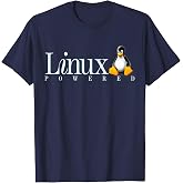 Linux Os T-Shirt Powered by Linux Penguin Tee-Shirt T-Shirt