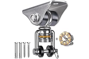 SELEWARE Anti-Squeaking Swing Hanger Stainless Steel Swing Hook Bearing Inside Free Swivel Ceiling Mount Bracket for Hammock Chair Toddler Swing Yoga Swing Punching Bag