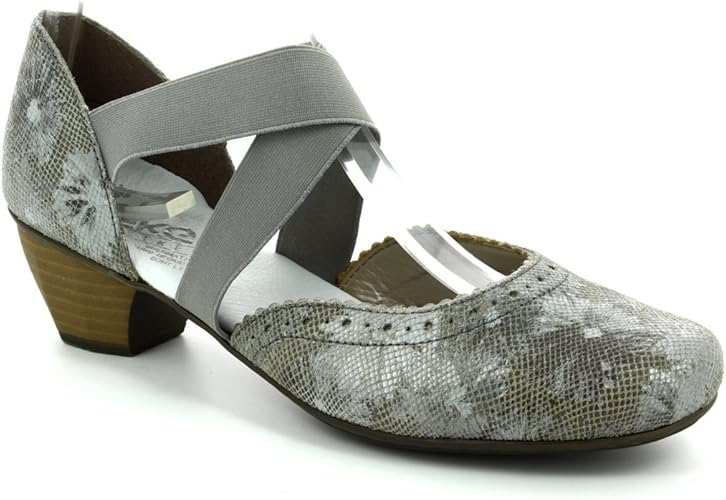 Amazon.com | Rieker Women's Closed-Toe Pumps & Heels Pumps, Silver 90, 36 | Pumps