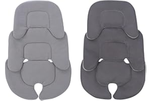 TOPOQ Baby Pram Liner Car Seat Insert Pad Soft Cosy Plush & Mesh Seat Liner for Stroller Pushchair Buggy Bassinet Baby Highchair Reversible Machine Washable