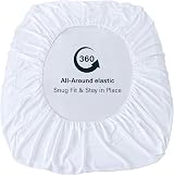 LuxClub Double Fitted Sheet 40cm Deep Pocket Soft Microfiber White view 5