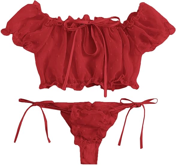 shein cut out self tie bikini