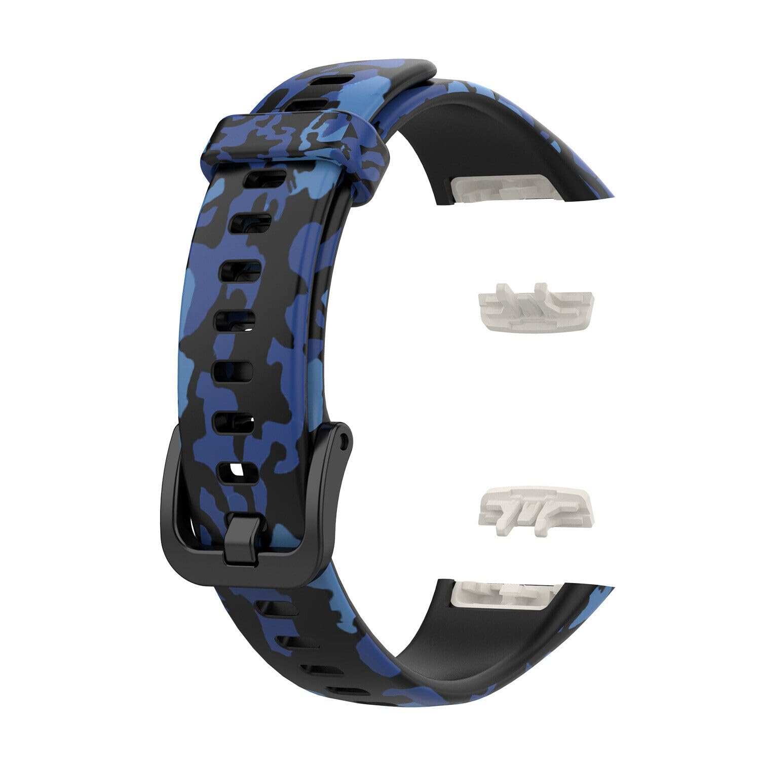 Panda Bobo For Huawei Band 6/6 pro, Honor Band 6/7, Replacement Silicone Sport Watch band Strap (Blue Camo)