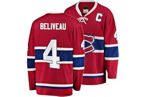 PECTNK Custom Mens Home Beliveau Price Hockey Jersey Player Long Sleeves