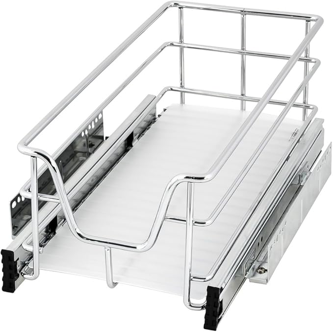 Lot De 2 Tiroirs Télescopique De Cuisine Largeur 50 Cm Charge Max 20 Kg