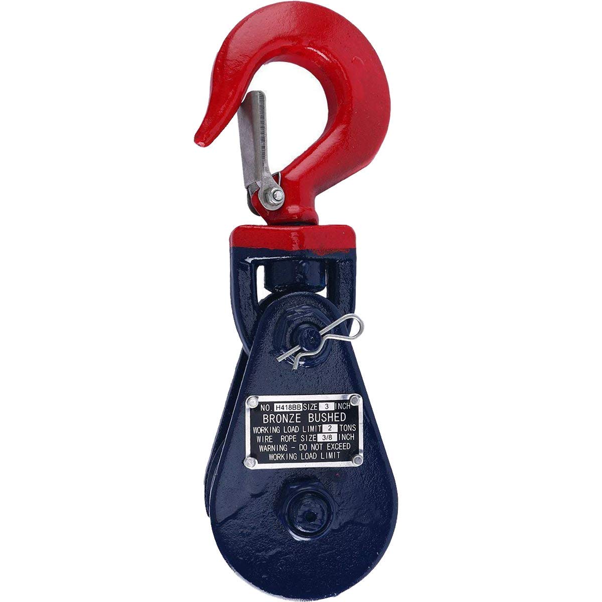 Single Sheave 8 Ton Snatch Block with Swivel Hook 8 in tillescenter