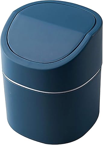 MAGICLULU Mini-Mülleimer Mit Deckel – 11x9x9 Cm, Schwarz, Metall, Für Schreibtisch & Home-Office