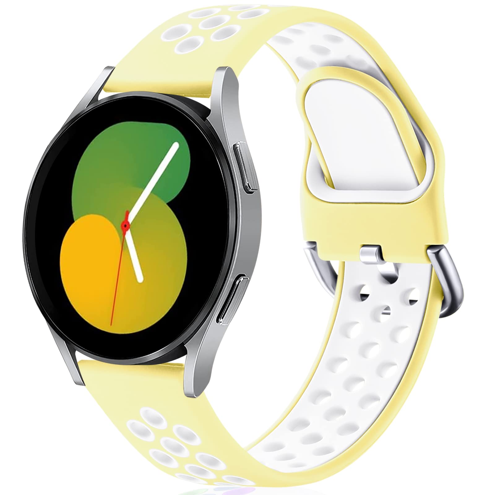 Lerobo Sport Band Compatible with Samsung Galaxy Watch 7 6 5 4 44mm 40mm, Galaxy Watch FE/Galaxy Watch 5 Pro 45mm/Galaxy Watch 4 6 Classic Band 46mm 42mm 47mm 43mm/Galaxy Watch 3, 20mm Silicone Band