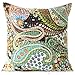 EYES OF INDIA - 16" BLACK KANTHA DECORATIVE SOFA THROW PILLOW CUSHION COVER Boho Bohemian Decor