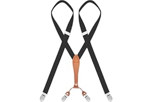 AYOSUSH Elastic Suspenders for Women Thin Y Back 4 Clip Skinny Ladies Suspenders