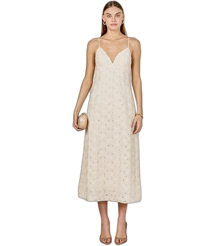 endless rose Women's Crochet Layered Midi Dress, Black, XS at