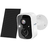 Hiseeu Solar Security Cameras Wireless Outdoor, Battery Powered 2K 4MP Surveillance Indoor WiFi Smart Cameras for Home Security Outside, Motion Detection, Waterproof, Color Night Vision, 2-Way Audio