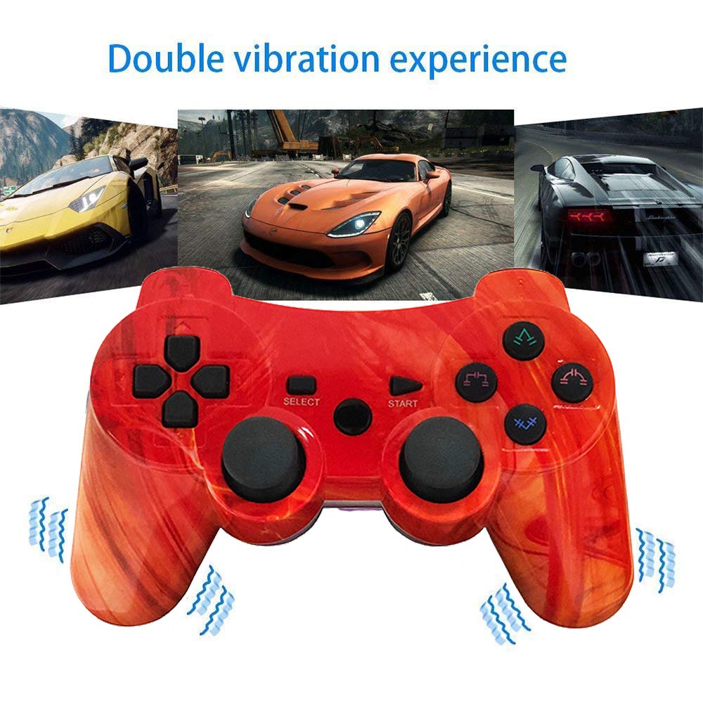Bowei PS3 Controller Wireless Dual Shock 3 GamePad for Sony PlayStation 3 Joystick Game Mate Remote with Charging Cable