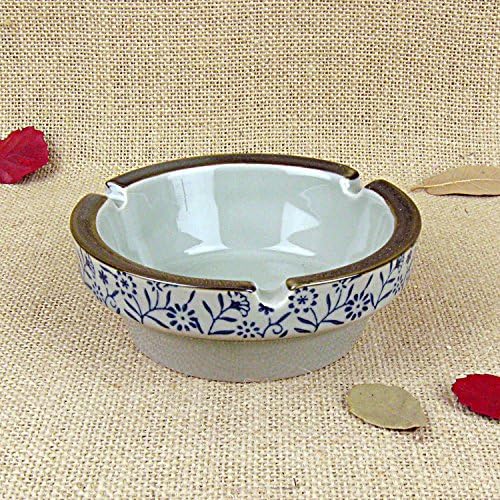 LQXZM-Ceramic circular ashtray folding incense dish ashtray webbing ashtray KTV Hotel Jingde underglaze 11.5CM household goods,B