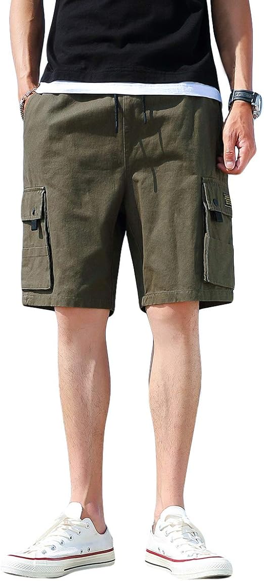 elasticated cargo shorts