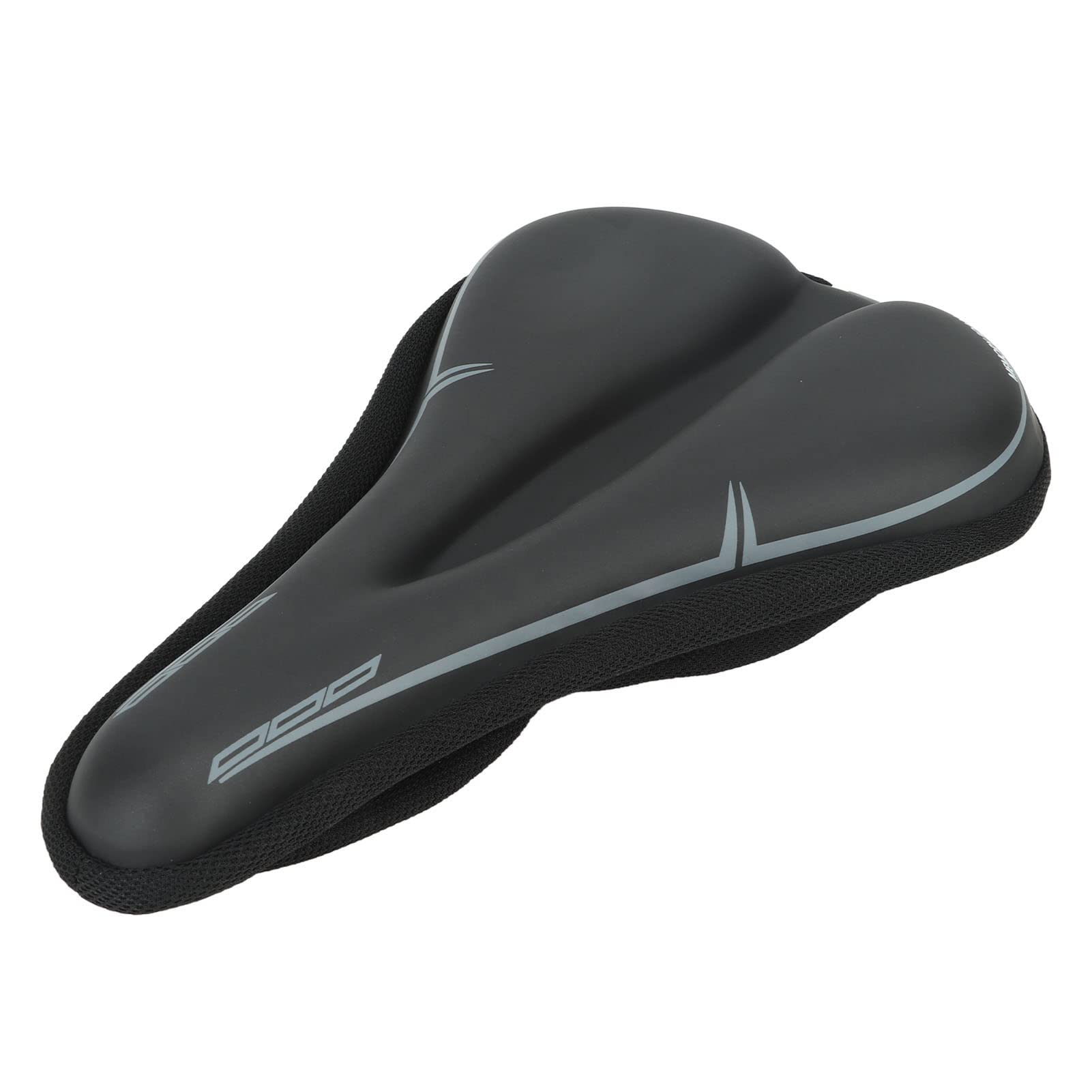 Tbest Bike Cushion Seat,Bike Seat Cover Memory Foam Grey Black Soft Bicycle Saddle Pad for Bike Men Women