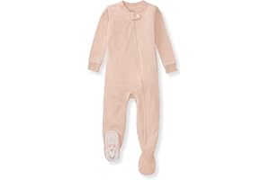 Burt's Bees Baby unisex-baby Honeysoft Sleeper Pajamas, Zip Front Non-slip Footed Footie Pjs, Organic Cotton & Lyocell