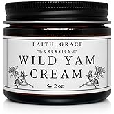 Faith and Grace Organics Wild Yam Cream for Women, Organic Hormone Balancing, PMS, Menopause & Perimenopause- 2 oz