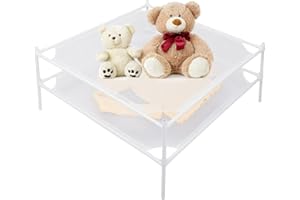 Clothes Drying Rack Flat, Portable Dryer for Sweater with Metal Tube, 2-Layer Mesh Laundry Rack for Indoor and Outdoor Use, C