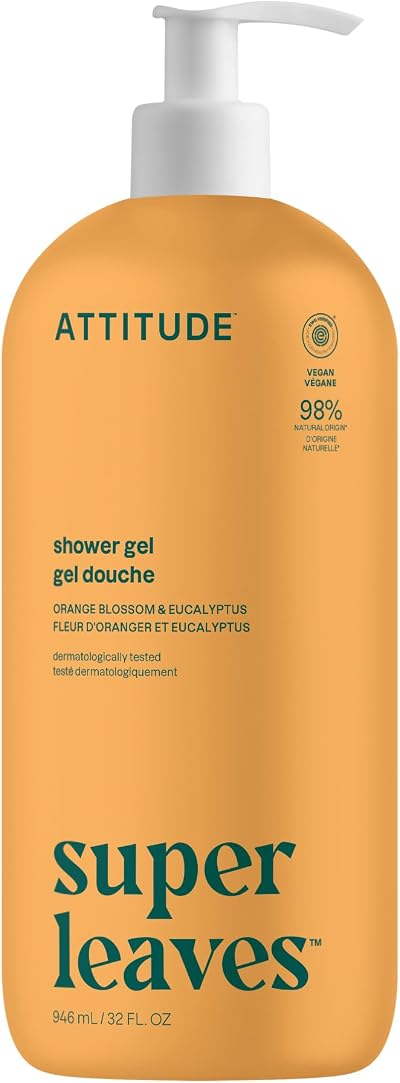 ATTITUDE Body Wash EWG Verified Plant Based Orange Blossom Eucalyptus 946 mL