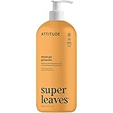 ATTITUDE Body Wash, EWG Verified Shower Gel, Dermatologically Tested, Plant and Mineral-Based, Vegan Personal Care Products, Orange Blossom & Eucalyptus, 32 Fl Oz
