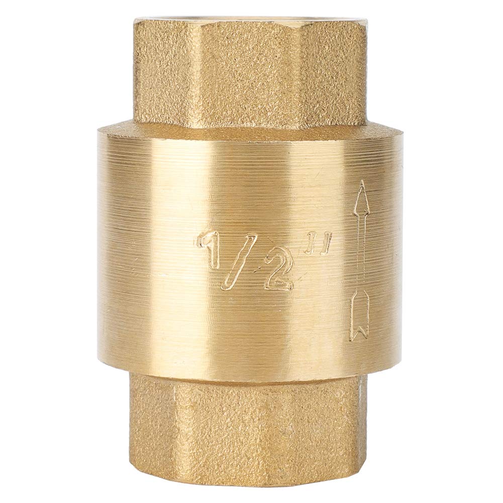 Brass Threaded Check Valve One Way NonReturn Check Valve for Water Gas Oil(G1/2″) BigaMart Brass Threaded Check Valve One Way NonReturn Check Valve for Water Gas Oil(G1/2″) BigaMart
