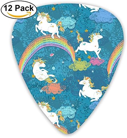 LLGUITAR Funny Horse Guitar Picks 12pack Celluloid Plectrum Custom 0.46mm/0.71mm/0.96mm For Electric Acoustic Guitars Bass Best Stocking Stuffer Gifts For Kids Teens Adults