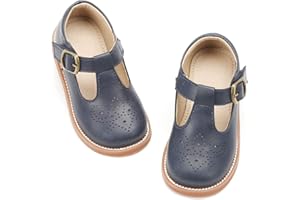Otter MOMO Todder Little Girls Blue Oxford Shoes Mary Jane T-Strap Size 1 School Uniform Party Dress Flat Shoes