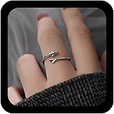 Xduargs Boho Dolphin Finger Ring Silver Cute Ocean Animal Open Knuckle Rings Vintage Dolphin Open Spiral Ring Minimalist Animal Band Rings Jewelry for Women