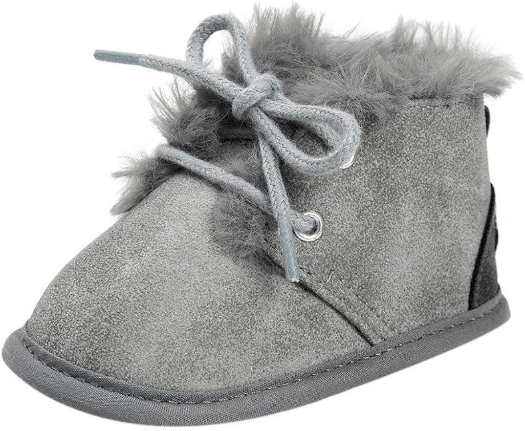 Auxma Botas para pequeños bebés niños niñas,Calzado de Invierno Grueso, Zapatos para bebé recién Nacidos de Suela Blanda: Amazon.es: Zapatos y complementos