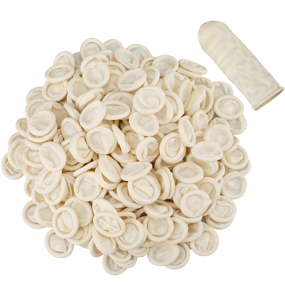 G2PLUS Finger Cots 200 PCS Latex Anti-static Finger Covers Rubber Protect Keeping Dressing Dry and Clean