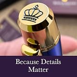 Bond & Regent Royal Blue 24 Karat Gold Rollerball Pen Certified Luxury Grade view 4