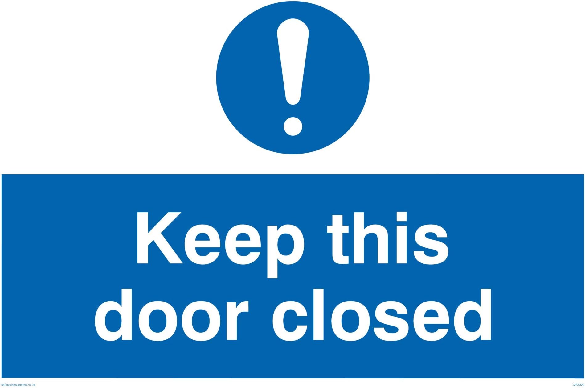 Viking Signs MA5329-A4L-V "Keep This Door Closed" Sign, Vinyl, 200 mm H x 300 mm W