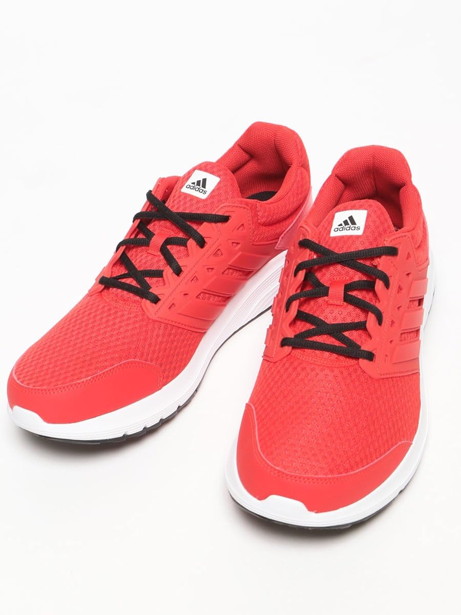 アディダス 大きいサイズ メンズ Cloudfoam Ortholite メッシュ ロゴ スリーライン ローカットスニーカー Galaxy 3 レッド 29 0cm スニーカー Amazon