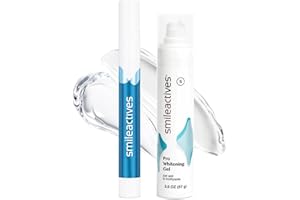 Smileactives Teeth Whitening Kit, Complete at Home Teeth Whitening Treatment, Travel Size Tooth Whitening, Stain Remover for White Teeth, Contains Clinical-Grade Hydrogen Peroxide, 60 Day Kit