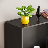 Vida Designs Cambridge 4 Tier Large Bookcase Black Wood Shelving Unit view 4