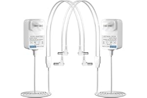 SANJOON Replacement for Lemax Lighted Village Accessory AC/DC 4.5V Power Adapter with 2 Output,Compatible with Lemax #94563 94564 74707 74295 84428 94565 Christmas Micro Lighting Building Decoration(2 PCS)