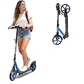 FREEDARE Kick Scooter for Kids & Adults Ages 8+, Foldable Teen Scooter with 2 Big 8-inch Wheels and 4-Level Adjustable Handlebar, Max Load 220 LBS