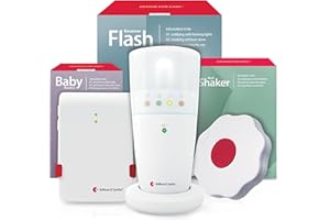Bellman & Symfon Baby Cry Monitor with Flash Receiver and Bed Shaker – Non-WiFi Baby Monitoring System with Light & Vibration