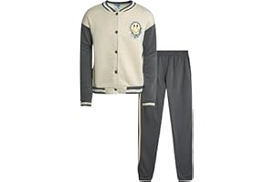 Pro Athlete Boys Sweatsuit Set - 2 Piece Fleece Varsity Jacket and Boys Jogger Sweatpants Set Youth Kids Activewear (8-16)