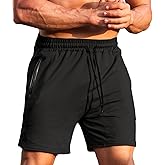 COOFANDY Men's Gym Workout Shorts Athletic Training Shorts Fitted Weightlifting Bodybuilding Shorts with Zipper Pockets