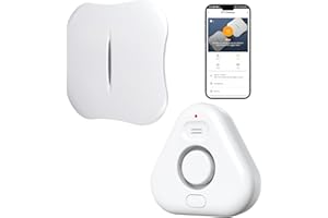 Smart Water Leak Detectors for Home WiFi with App Alerts, Stechro Ajustable 120dB Water Sensor Alarm Leak Detector for Basements Sink Kitchen Laundry, 1 Water Sensor & 1 Rechargeable Gateway