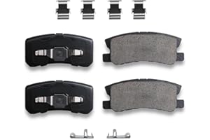 HYFTJYZ Ceramic Rear Brake Pad Set Compatible with Mitsubishi Endeavor/Lancer/Montero/Outlander/RVR,Jeep Patriot/Compass,Dodge Avenger/Caliber,Chrysler 200/Sebring Select Models,No squeaking,Long-Lasting