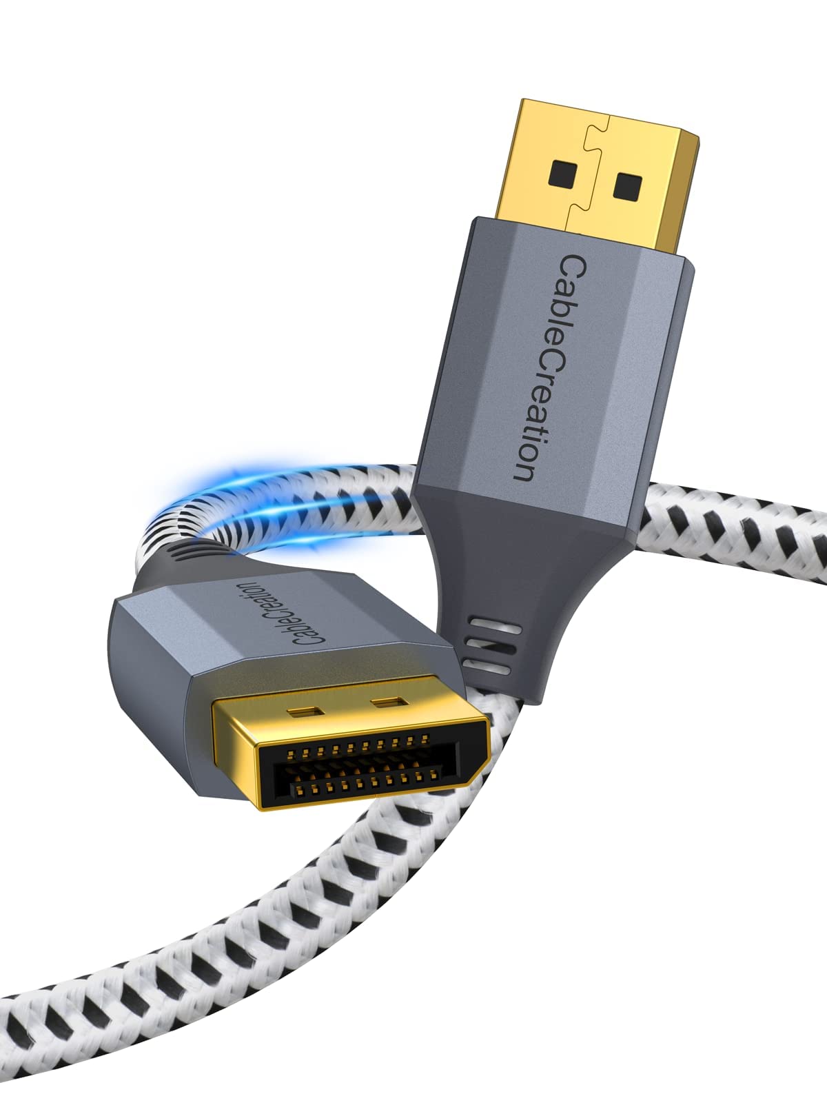 CableCreation 8K DisplayPort Cable 1.4, DisplayPort to DisplayPort Cable 3.3ft (DP to DP Cable) Gold Plated with 8K@60Hz, 4K@144Hz, 2K@165Hz Video Resolution & HDR Support, 1M/ Space Gray