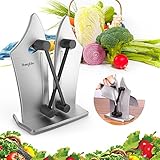 Bavarian Edge Kitchen Knife Sharpener,Hone,Sharpens, Beveled, Polishes Dull, Serrated, Standard Blades & Chef's Knives, Pairing Knives As Shown On TV By Homegician