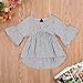 Lefyira Baby Girl Stripe Top Blouse Autumn Ruffle Sleeve Shirt Casual Clothes (12-18 Months, Black+White)