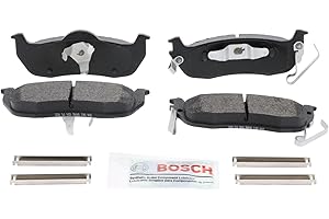 BOSCH BE1041H Blue Semi-Metallic Disc Brake Pad Set With Hardware - Compatible With Select Infiniti QX56; Jeep Commander, Gra