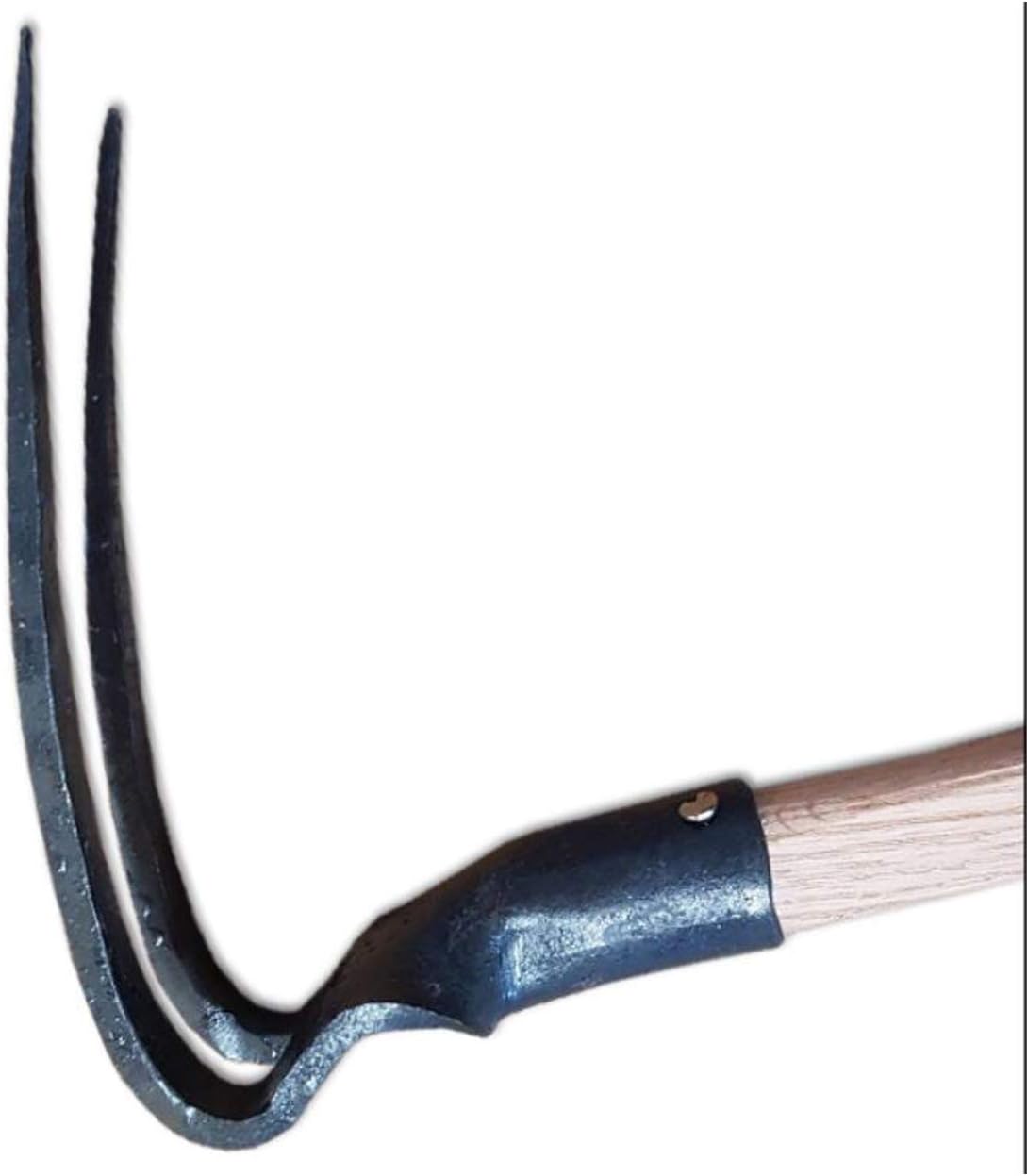 CLAIRLA Hand Mini Garden Hoes Dual Headed Weeding Tool - Carbon Steel Hoe/Tine Cultivator 3 Prongs Combo Garden Tools with Wood Handle (2 Prongs) : Garden & Outdoor