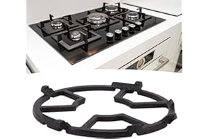 Topyond Windproof Wok Ring Stand, Heat Diffuser for Gas Stove, Universal Cast Iron Wok Support Rack, Non-Slip Design for Stable Cooking, Kitchen Stove Top Accessories