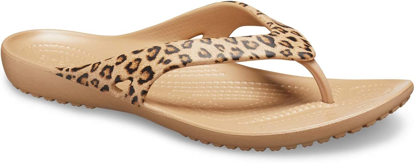 crocs leopard flip flops